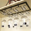 Stemware Holder Black 4 Slot Iron Wire Assembled Design Corrosion
