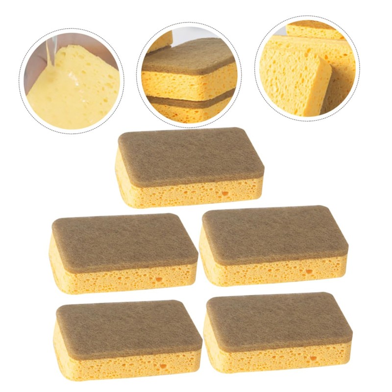 COHEALI Kitchen Cleaning Tools Dish Sponge Set of 5 Scrub