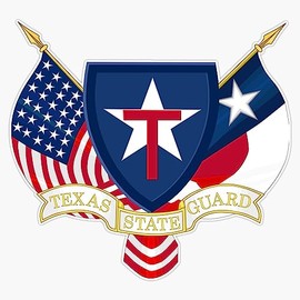 Texas State Guard Window Bumper Sticker Decal 5"