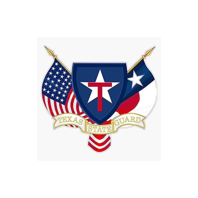 Texas State Guard Window Bumper Sticker Decal 5"