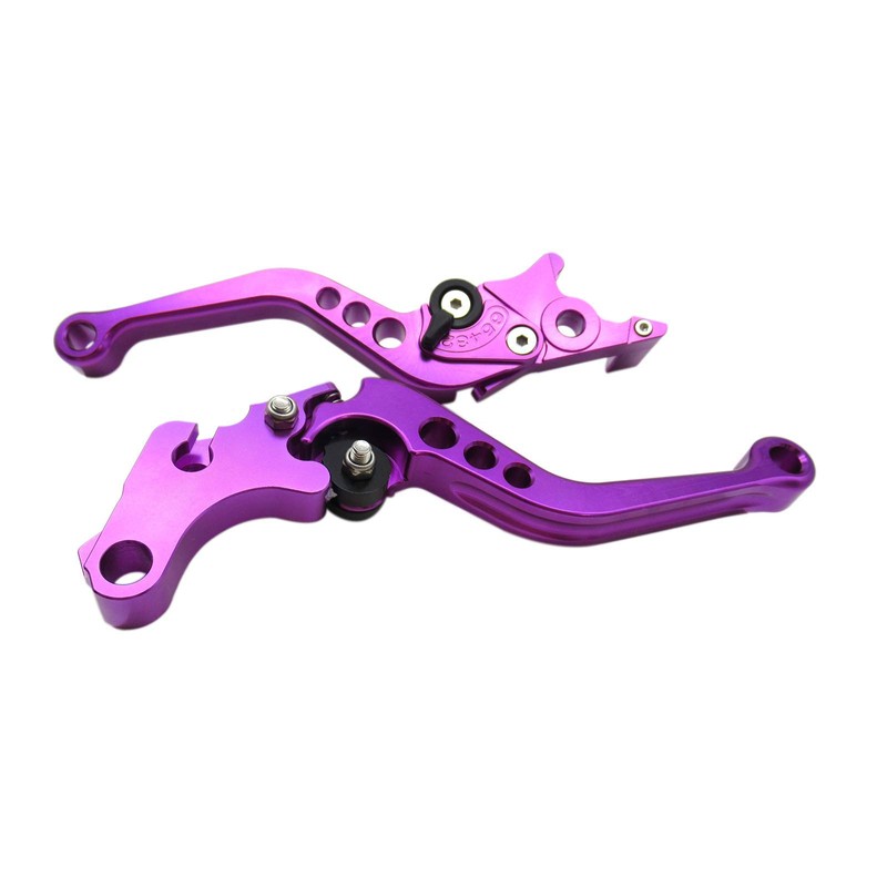 BLUE ELF Purple CNC 6 Position Shorty Brake Clutch Lever