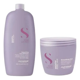 Alfaparf Smooth Smoothing Low Shampoo 1lt Mask 500ml Kit