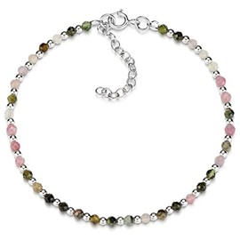 MATERIA by Matthias Wagner Natural Stone Bracelet Women's Gemstone Silver 925 Bracelet 16.5 - 20 cm, Gemstone, Tourmaline