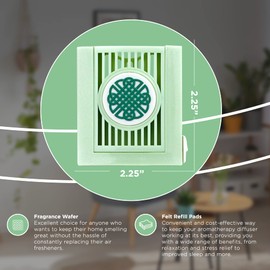 Belle Aroma Plugables ScentSlide Night Light Electric Aromatherapy Home Fragrance Diffuser - with 1 Tahitian Vanilla Fragrance Wafer - Celtic Knot/Sea Glass - for Bathroom, Bedroom, Hallway, Kitchen