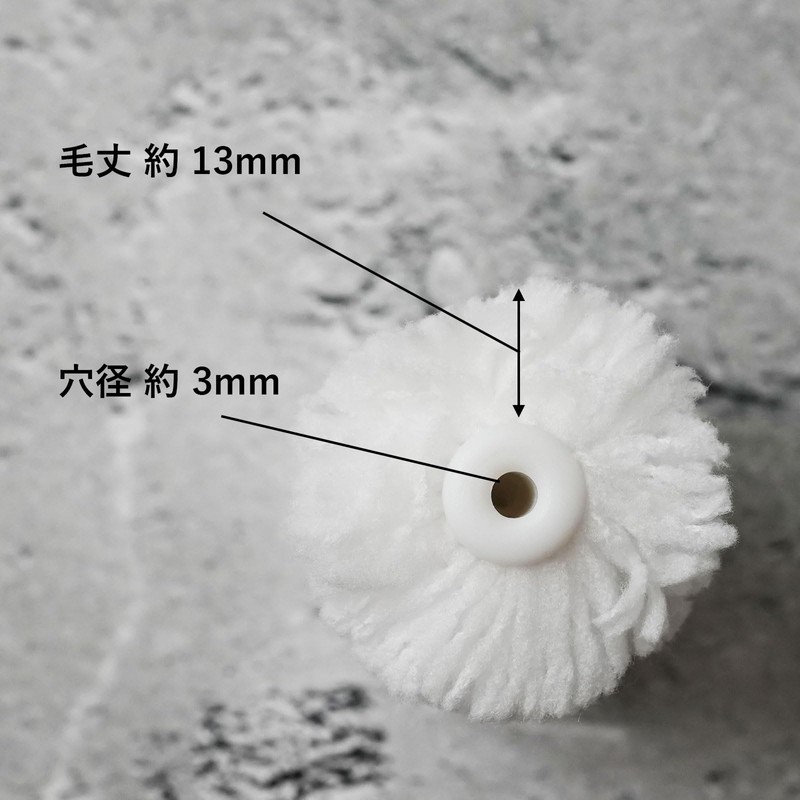 Hake City Mini Small Roller, Microfiber, White, 4 inch, 13