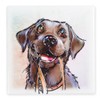 Art of Arora 2950 Black Labrador Ceramic Coaster 10 x