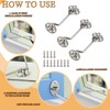 wodehahagou 3Pcs Hook and Eye Latch Door Latch Gate Hook