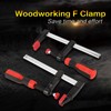 2Pcs Heavy Duty F Clamps Woodworking Bar Clips Quick Slide