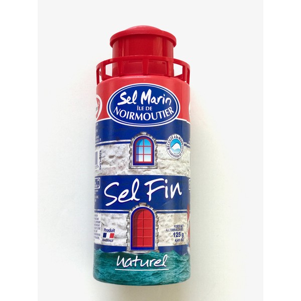 Fine sea salt from Noirmoutier in beautiful "Leuchttrum" shaker can,