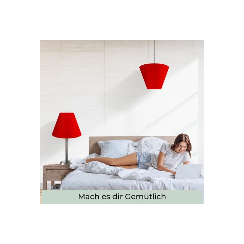 Wogati® Premium Lampshade, E14/E27, Cotton, Various Sizes and Colours, Colour: