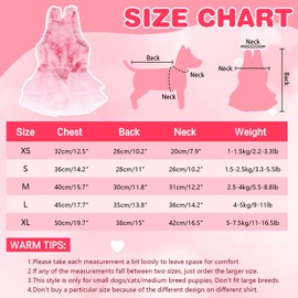 Yaopelky Small Dog Dresses Rose Flower Dog Cat Wedding Dress Puppy Tulle Dress Doggie Tutu Skirt Cat Outfit Pet Costume for Yorkie Teddy Chihuahua Clothes