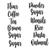 Thistle Brook Cottage Flour Coffee Sugar Tea Decal Stickers Labeling
