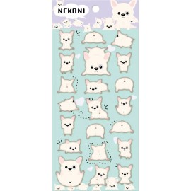 Nekoni French Bulldog Puppy Puffy Sticker Sheet