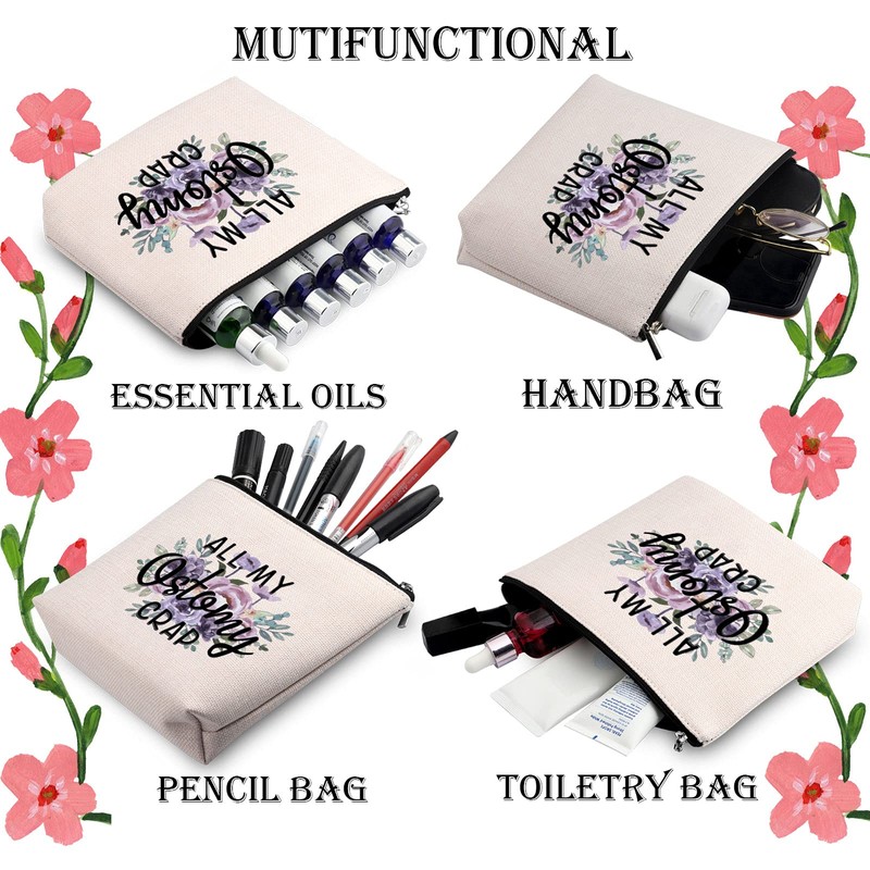 WCGXKO Ostomy Supplies All My Ostomy Crap Zipper Pouch Emergency