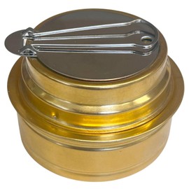 Buri Spirit Burner Compact Alcohol Burner Spirit Cooker Tin H 52 x Diameter 74 mm Leak-Proof with Rubber Seal Accessories for Camping Stove Storm Stove