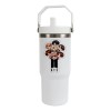 Termo Alto Acero Inoxidable Bts Integrantes Animado Kpop Blanco