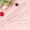 YUENTOEN 5 Pieces Clear Plastic Ruler 6/8/12in(15/20/30cm) Straight Ruler with