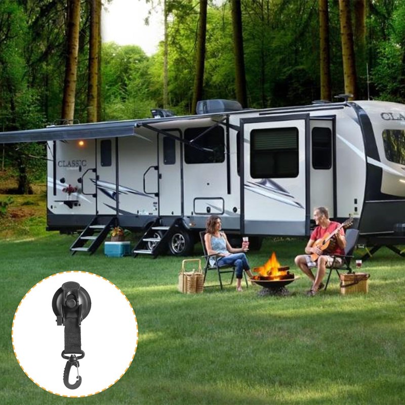 Oiieco Suction Cup Hook Camping Set, 4 Pieces Extra Strong