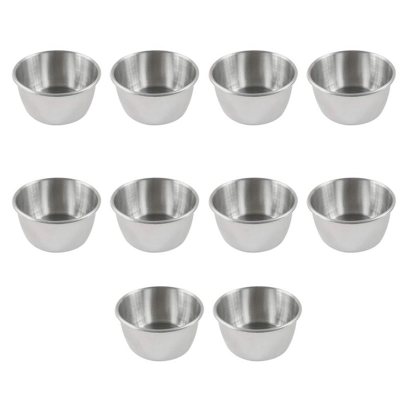 UPKOCH 10 x Stainless Steel Sauce Cups