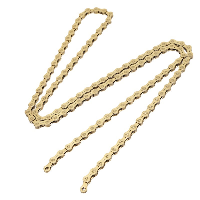 Gold 10 Speed Bike Chain Half Hollow Lightweight Bicycle Chain