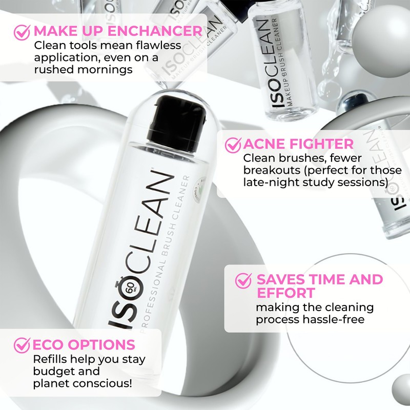 Isoclean ISOCLEAN Antibacterial Makeup Brush Cleaner Liquid Easy Pour Solution
