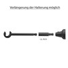 MDEKOR Wall Bracket 1-Track Black Matt R Wall Bracket with