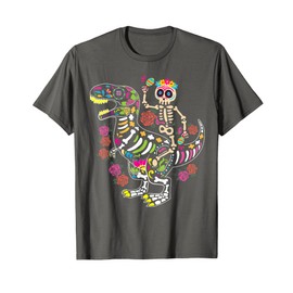Dia De Los Muertos Skeleton Dino Skull Mexican Boy Toddler T-Shirt