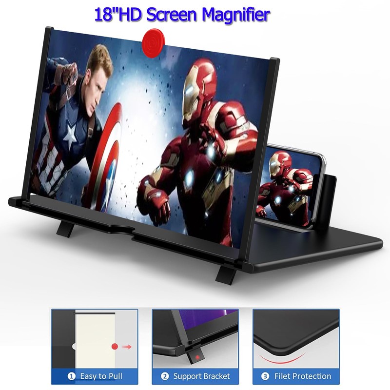 18" Screen Magnifier for Cell Phone, Mobile Phone 3D HD