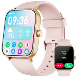 Women's Smartwatch with Phone Function, Alexa Built-in, 1.8 Inch Fitness Watch with Heart Rate, SpO2, Sleep, Stress Monitor, 100+ Sports Modes, IP68 Waterproof Pedometer Watch Women for Android iOS