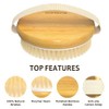 Metene 2 Pack Bamboo Dry Body Brushes, Shower Brush Wet