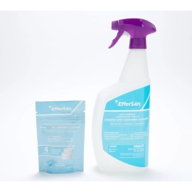 EfferSan 4 Effersan Multipurpose Disinfectant Sanitizer Cleanser Tabs-Spray Bottle 128oz