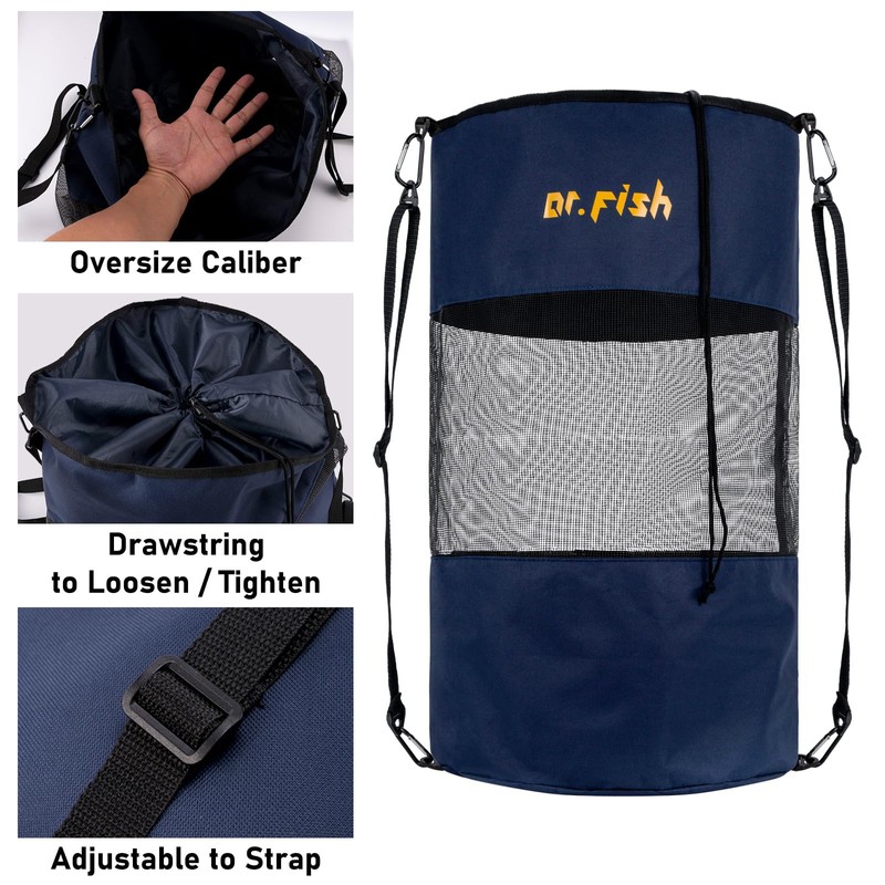Dr.Fish Boat Trash Bags Outdoor Trash Can Oversize Hoop Mesh