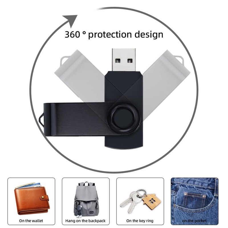 10pcs 64GB USB Flash Drives,USB2.0 Thumb Drive,USB Sticks,USB Photo Stick