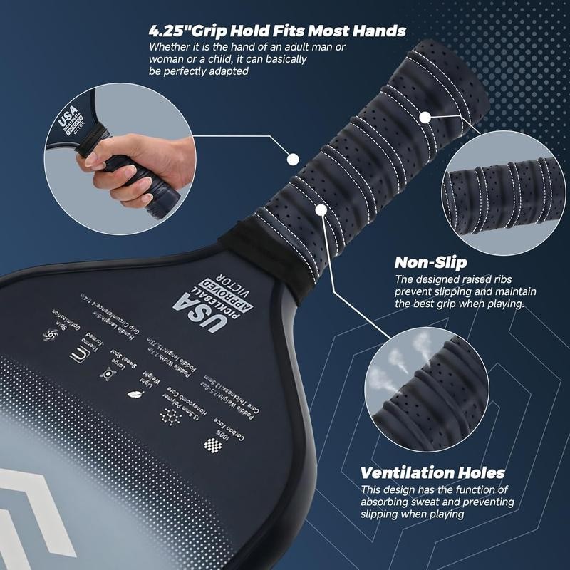 Glarollirace Carbon Fiber Pickleball Paddle - USAPA Approved - T700