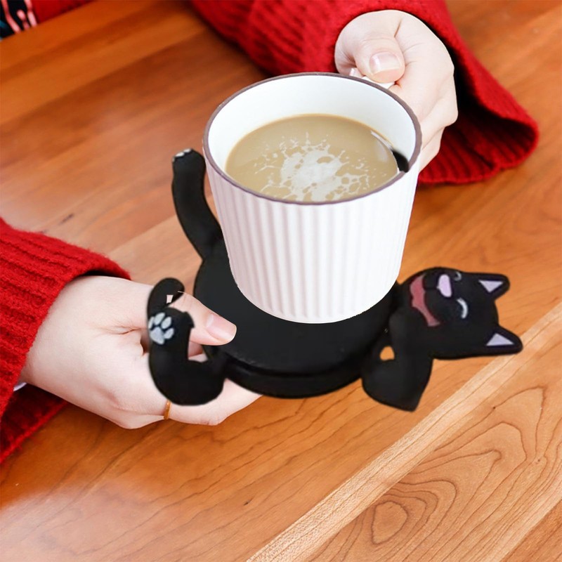 Funny Animals 3D Print Cat Coasters,Creative Cat Drinks Coaster 3D