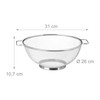 Set of 3 Stainless Steel Fine Mesh Colander with Handles