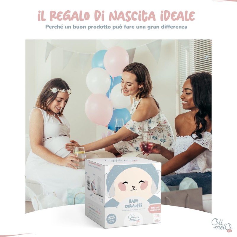 Oli-Melo Cuffie Neonato Antirumore per Proteggere l'Udito Fino a 34dB