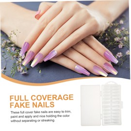 Baluue 240 Pieces Half False Nails Tips Easy Wearable Fake Nails for Girls Full Cover for Nail Art Diy
