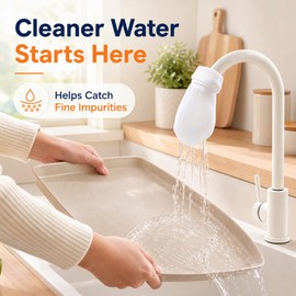 Faucet Filter Cotton Bag, 50/100 PCS Faucet Filter Bags for Kitchen Sink, Universal Anti-Splash Disposable Filters Replacement for Filtering Tap Water (100PCS)