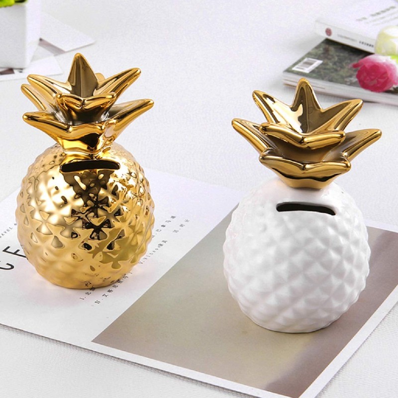 TK.Felly Pineapple Money Box Money Luck Gift Figurine Interior Feng