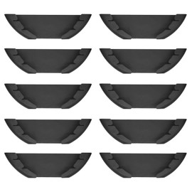 VOBUYING Universal Pot Lid Organizer for Cabinet, 10 Pcs Pan Lids Organizers Inside Cabinet Door Wall Mount Pots Top Storage Rack Holder for Kitchen, Fits 6" to 13.5" (10pcs black)