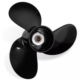 MARKGOO Propeller 7.8X9 Pitch RH 12 Spline Tooth for Nissan Tohatsu Mercury Outboard 4 5 6 HP Boat Motor Engine Parts Aluminum Prop with Hub Kit 369B645181 369B64518-1