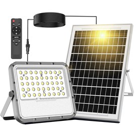 Farsolita 200W Solar Lights Outdoor 20000LM LED Automatic Light with 20000mAh Large Battery, IP65 Waterproof Outside Solar Powered Security Flood Light and 8.2ft Cable for Pathway