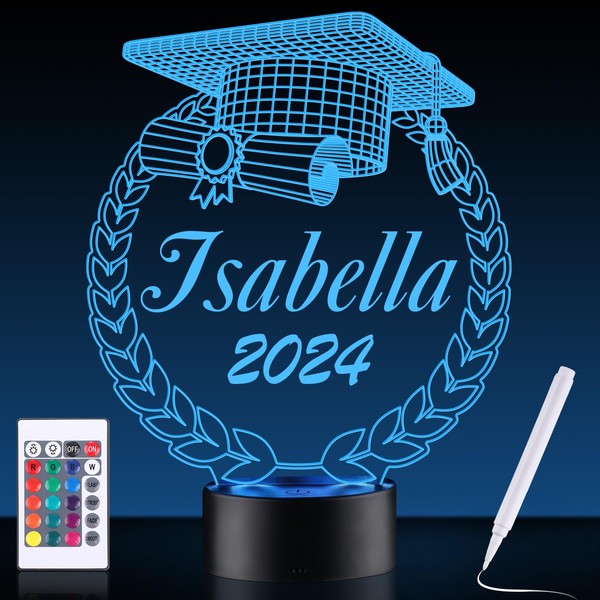 Capoda Graduation Lamp Graduation Gifts Personalized Night Light with Erasable