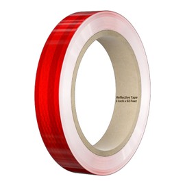 YEEGRAOU Red Reflective Tape, 1 Inch x 82 Feet - High Intensity - Safety Tape Waterproof Conspicuity for Trailer Reflector Trucks Bikes Baby Strollers Helmets