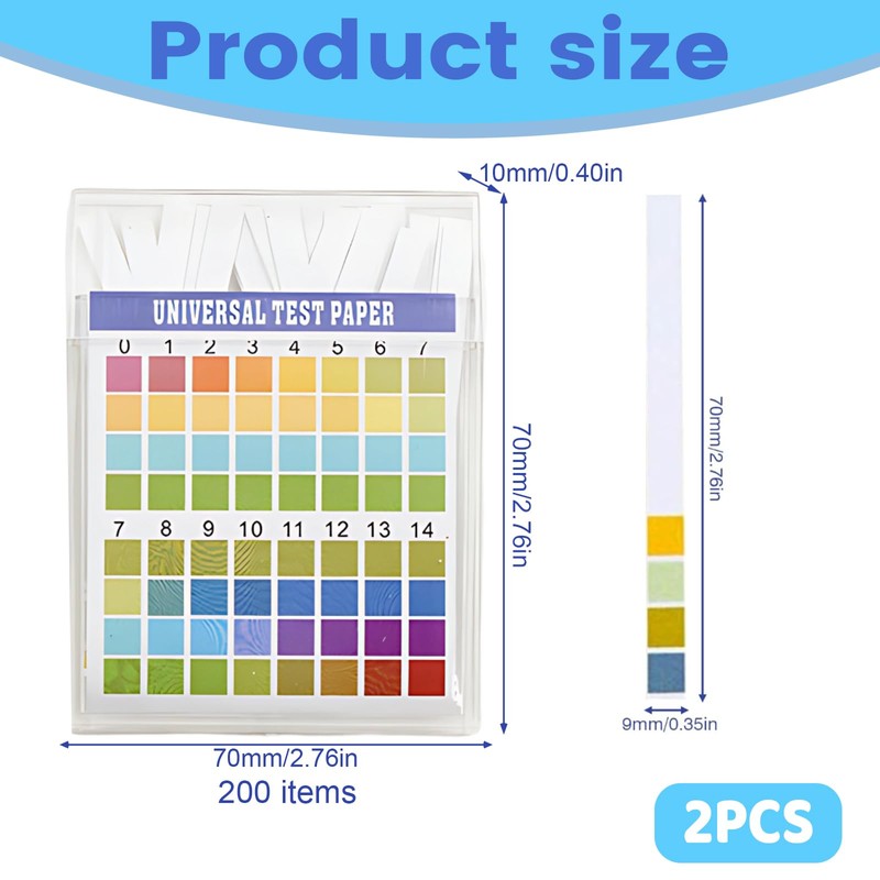 200 Pieces PH Test Strips, PH Value Test Strips, 1-14