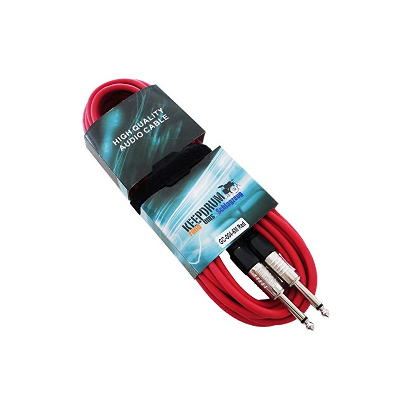keepdrum GC-004 RD Guitar Instrument Cable Jack to Jack 6.3