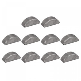 sourcing map Crescent Wedge 45# Steel 10 mm Length x 3.7 mm Width x 3 mm Thickness Pack of 10