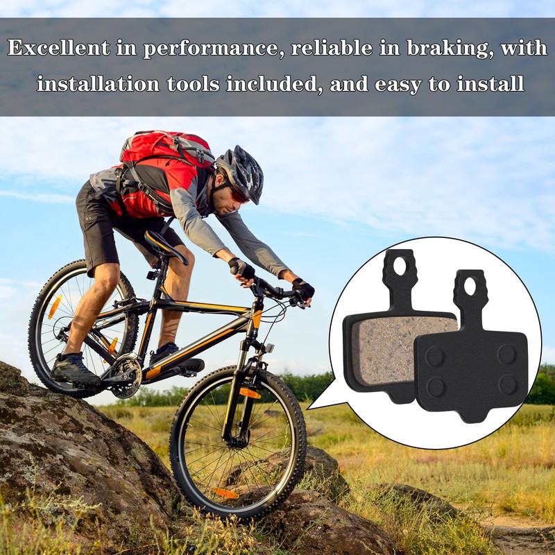 Gulfmew 4 Pairs of Bicycle Disc Brake Pads Compatible with