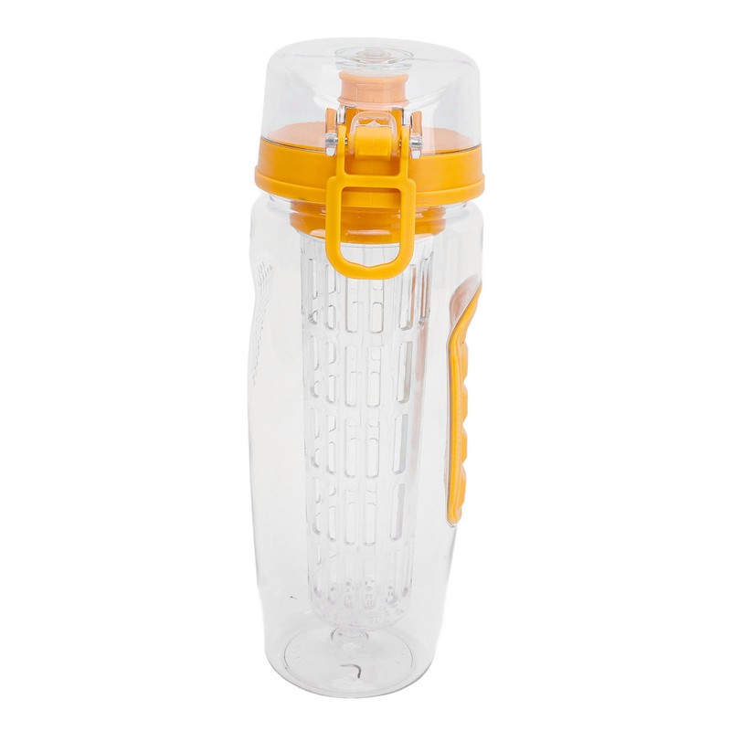 Fruit Infuser Water Bottle Anti Slip Grip Flip Top Lid